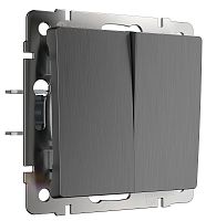 Переключатель без рамки Werkel 2-кл. проходной графит рифленый картинка